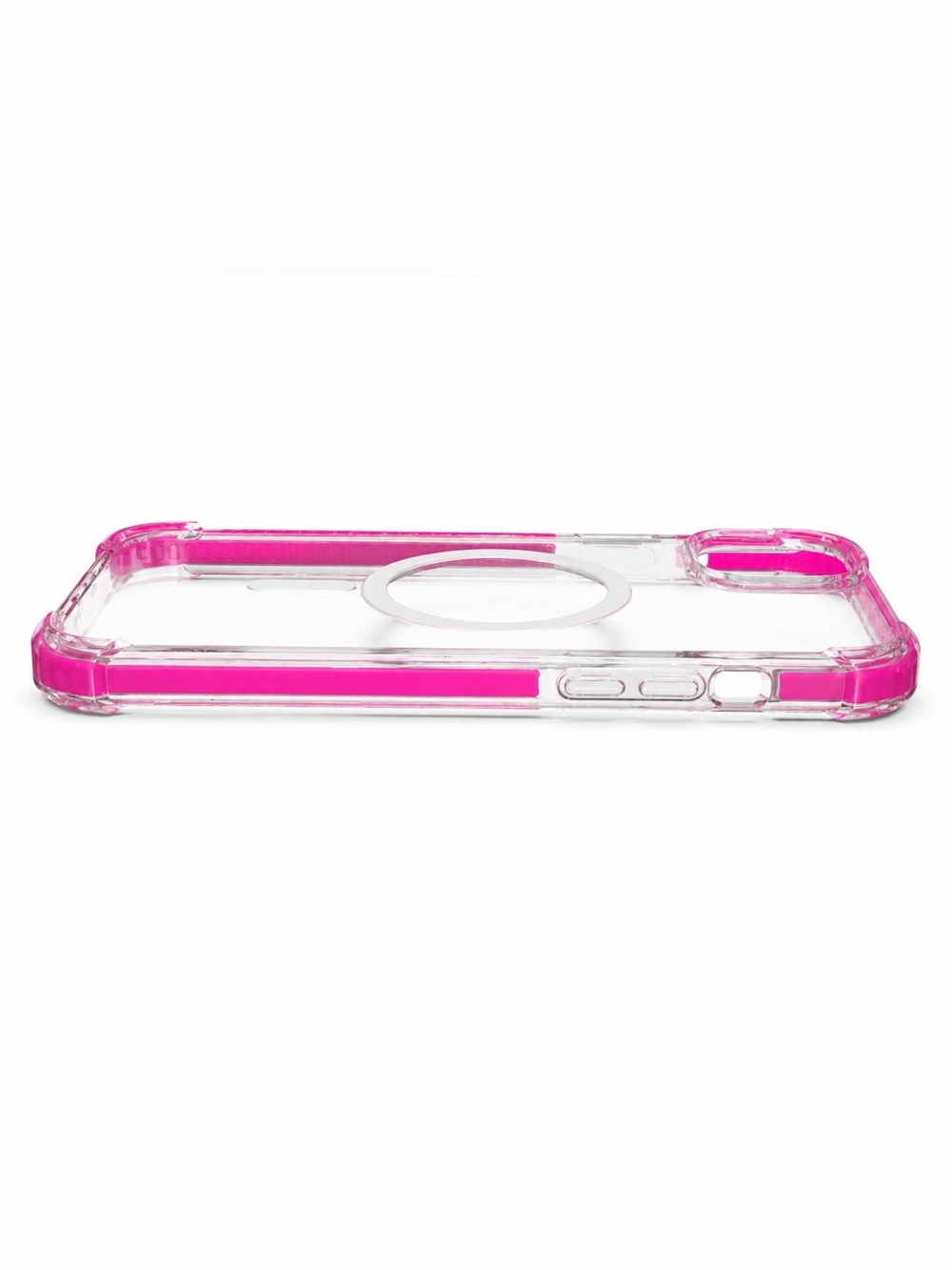 NWOT iPhone 15 Plus Clear MagSafe Case Pink Bumper Shockproof Protective Cover - Picture 3 of 4